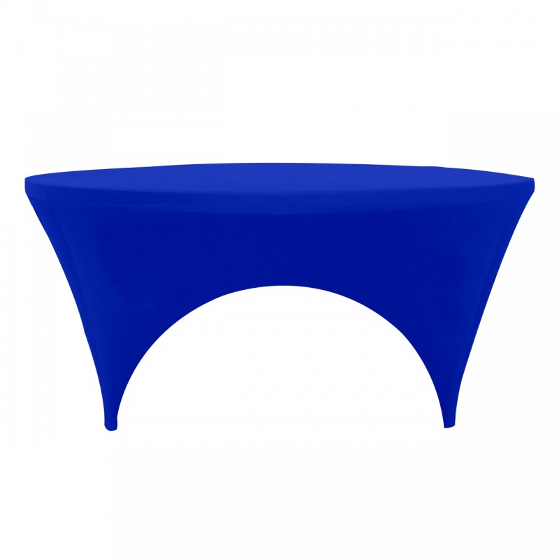 Stretch Spandex 6 ft Round Sides Open Table Cover Royal Blue 