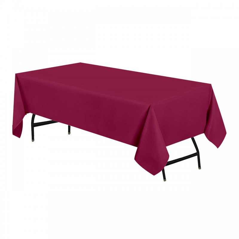 60 x 102 Inch Rectangular Polyester Tablecloth Burgundy 
