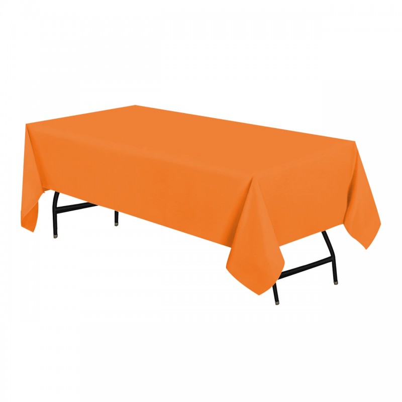 60 x 102 Inch Rectangular Polyester Tablecloth Orange