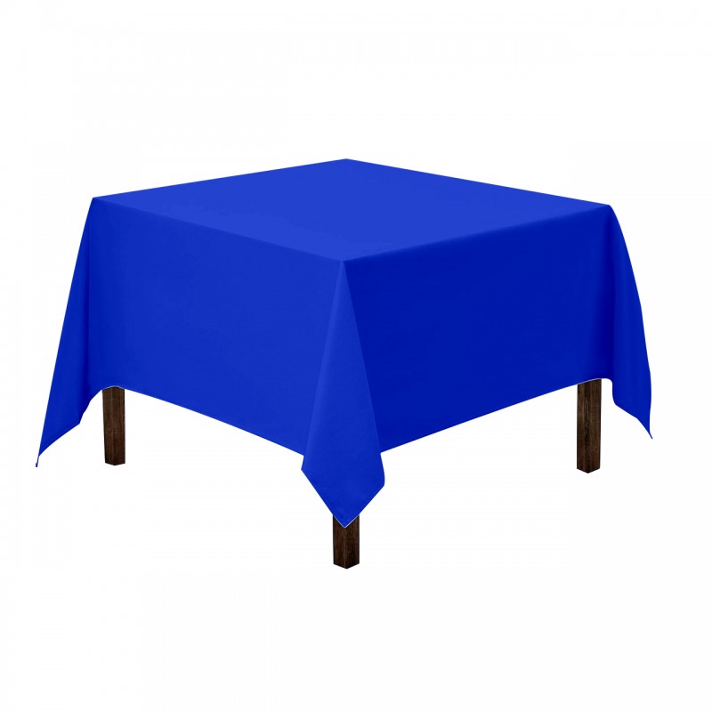 60 x 60 Inch Square Polyester Tablecloth Royal Blue 