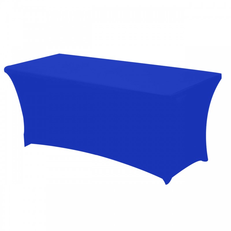 Stretch Spandex 6 ft  Rectangular Table Cover Royal Blue 