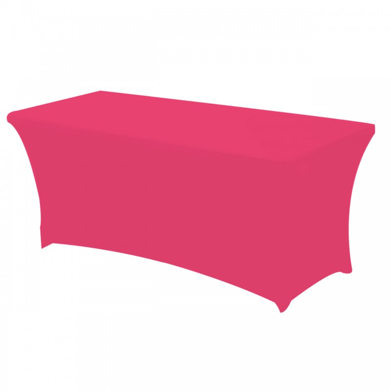 Stretch Spandex 6 ft Rectangular Table Cover Fuchsia 