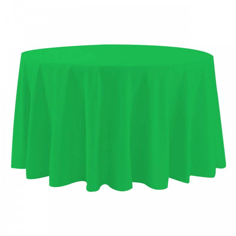 70 Inch Round Polyester Tablecloth Emerald 