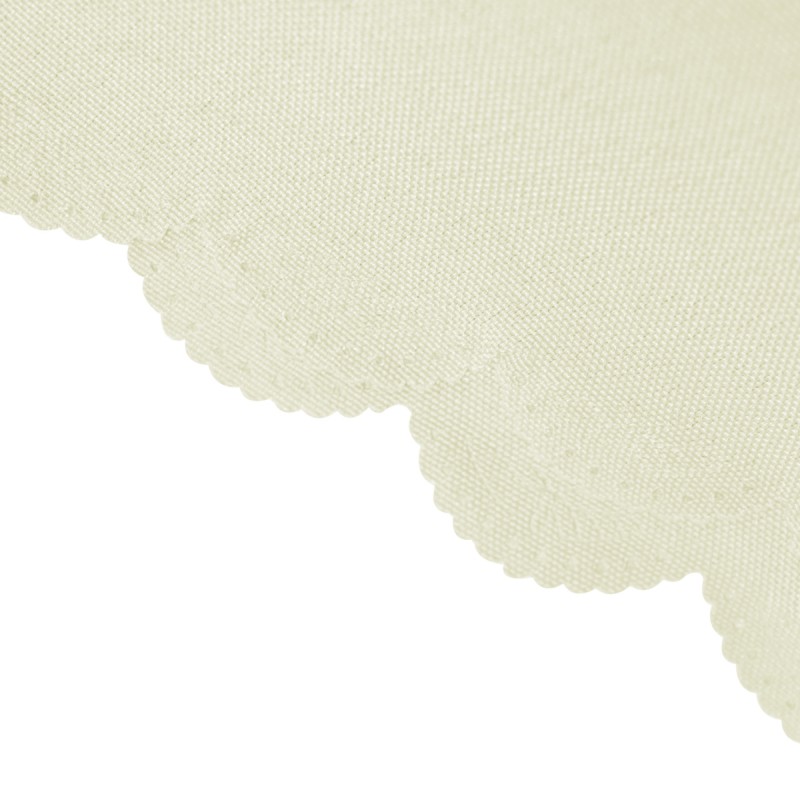 108 Inch Round Polyester Tablecloth Ivory 