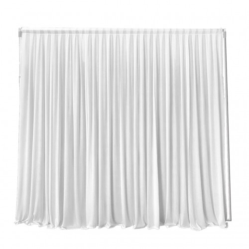 Voile Sheer Drape/Backdrop 8 ft x 116 Inches White