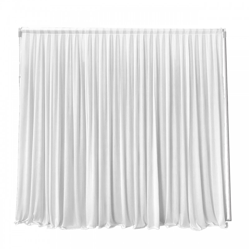 Voile Sheer Drape/Backdrop 8 ft x 116 Inches White