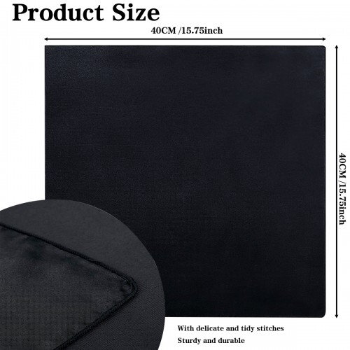 15.75 Inch Satin Cloth Napkins Black