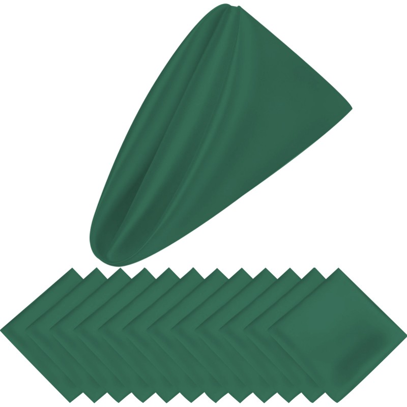 15.75 Inch Satin Cloth Napkins Emerald 