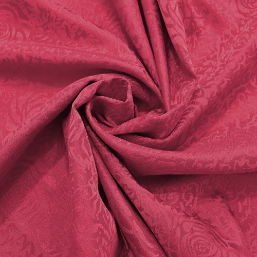 70" x 52"  Oval Jacquard Tablecloth Peony Damask Patterns Table Cloth Burgundy