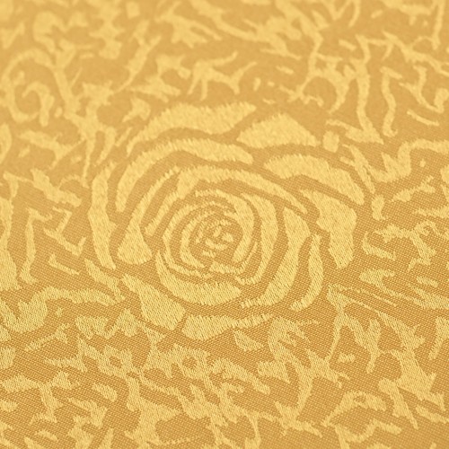 70" x 52"  Oval Jacquard Tablecloth Peony Damask Patterns Table Cloth Gold 