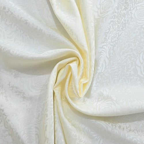 60" x 84" Rectangle Jacquard Tablecloth Peony Damask Patterns TableCloth Ivory 
