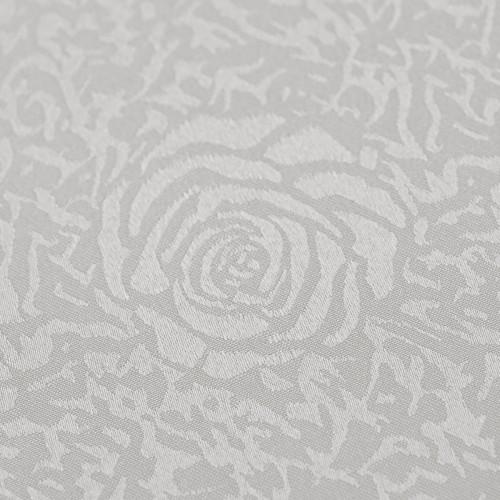 70" x 52"  Oval Jacquard Tablecloth Peony Damask Patterns Table Cloth Silver 