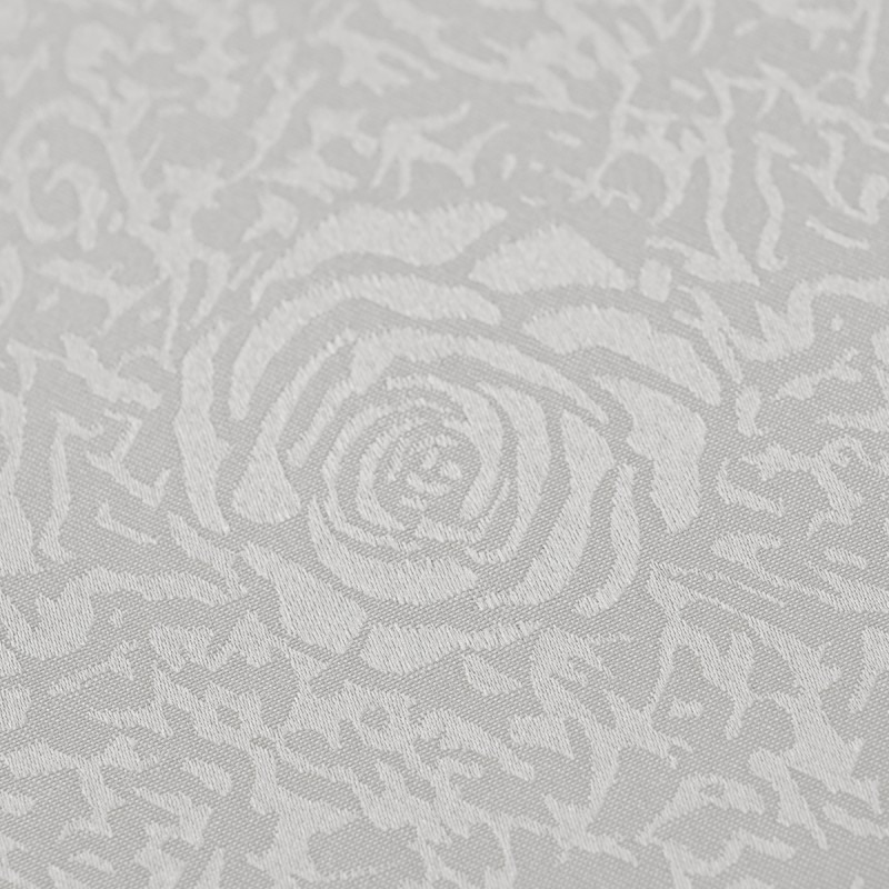 60" x 84" Rectangle Jacquard Tablecloth Peony Damask Patterns TableCloth Silver  