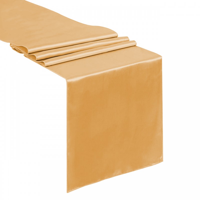 14 x 108 Inch Satin Table Runner Gold 
