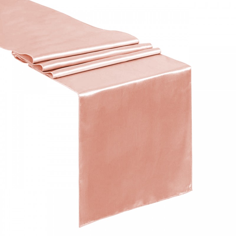 14 x 108 Inch Satin Table Runner Rose Gold 