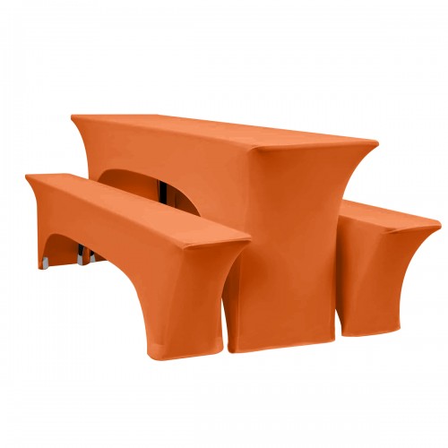 Set Of 3 Beer Table Covers Orange