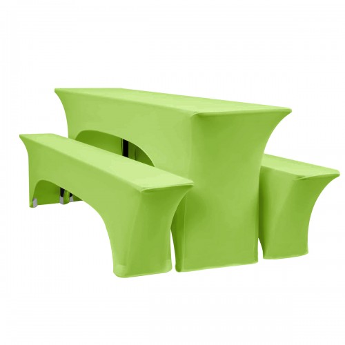 Set Of 3 Beer Table Covers Light Green