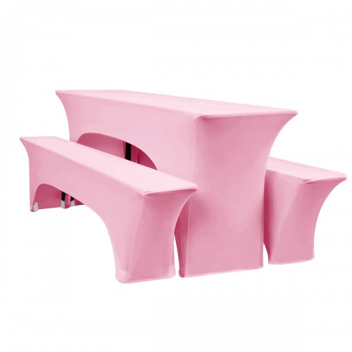 Set Of 3 Beer Table Covers Pink