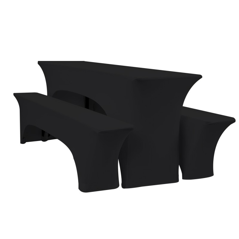 Set Of 3 Beer Table Covers Black