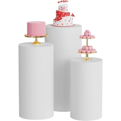Cylinder Pedestal Covers White