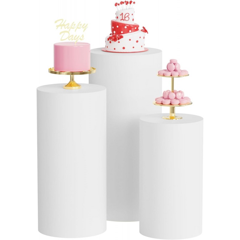 Cylinder Pedestal Covers White 
