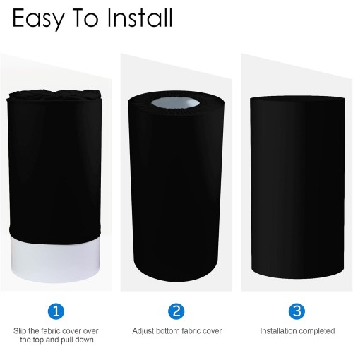 Cylinder Pedestal Covers Black