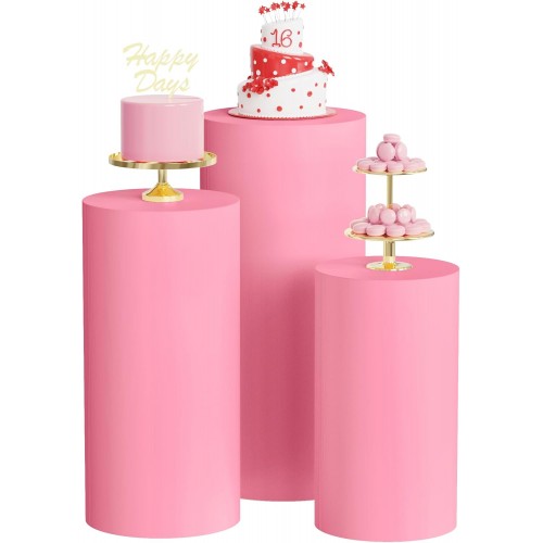 Cylinder Pedestal Covers Pink 