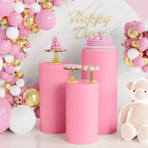 Cylinder Pedestal Covers Pink