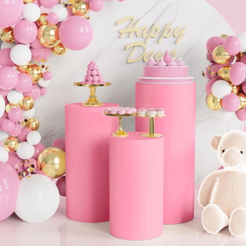 Cylinder Pedestal Covers Pink 