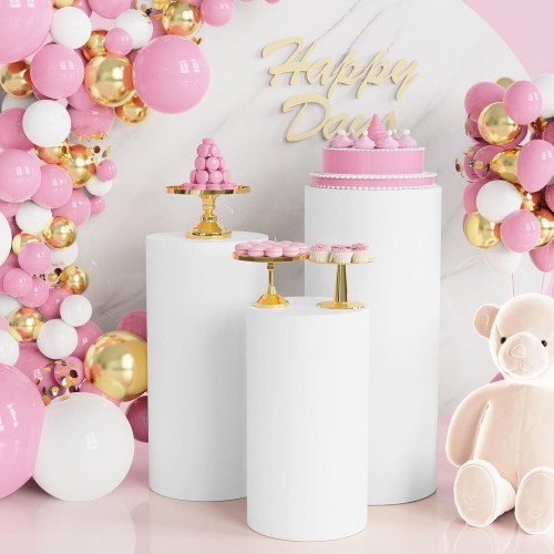 Cylinder Pedestal Covers White