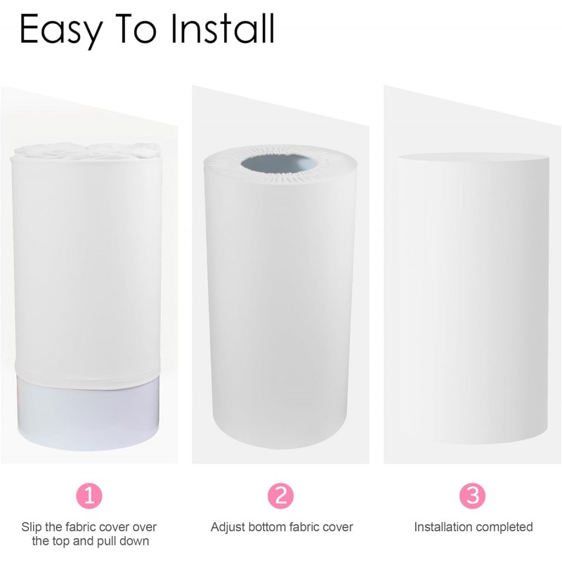 Cylinder Pedestal Covers White 
