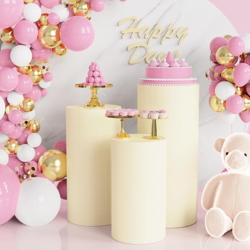 Cylinder Pedestal Covers Beige