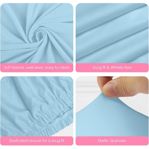Cylinder Pedestal Covers Light Blue