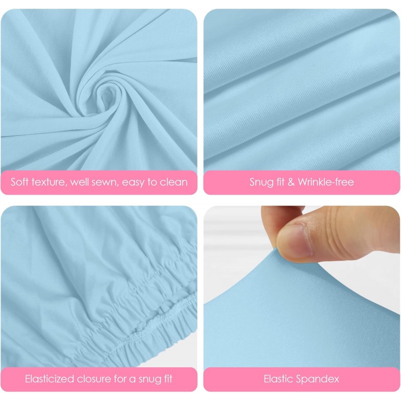 Cylinder Pedestal Covers Light Blue 