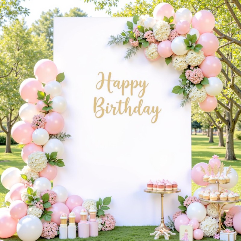 Square Arch Backdrop Cover White 