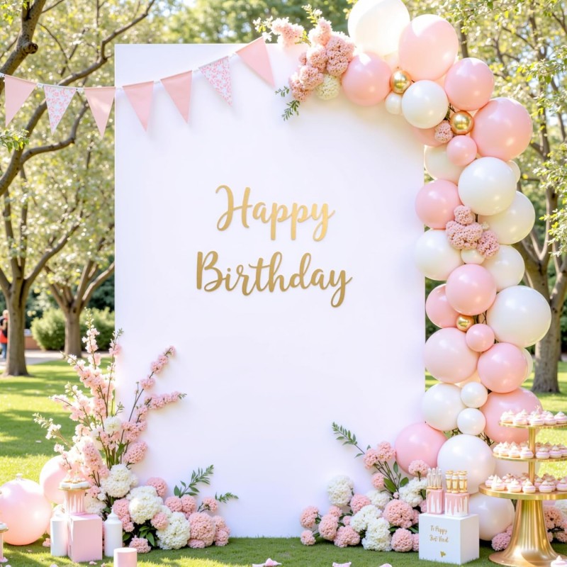 Square Arch Backdrop Cover White 