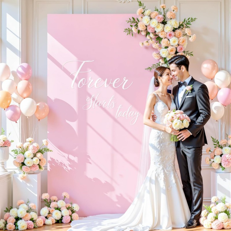 Square Arch Backdrop Cover Pink 