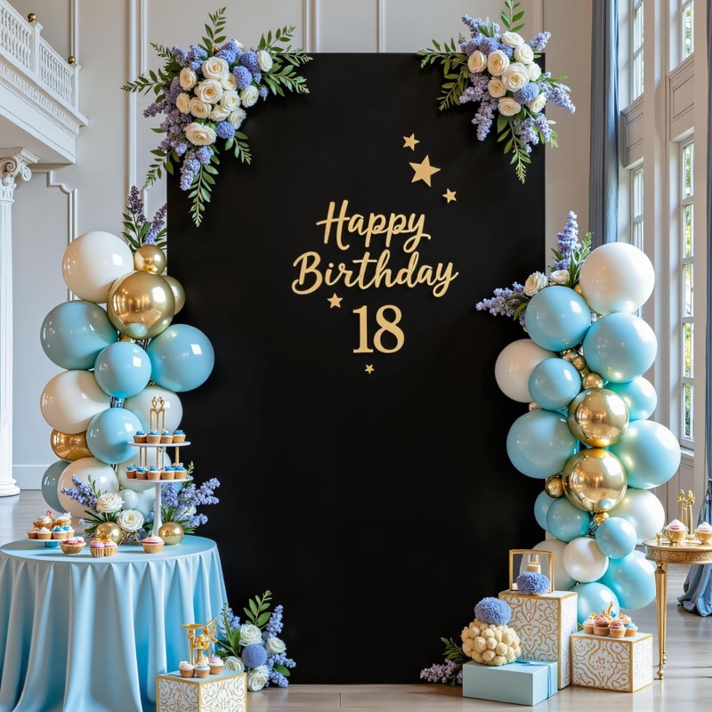 Square Arch Backdrop Cover Black 