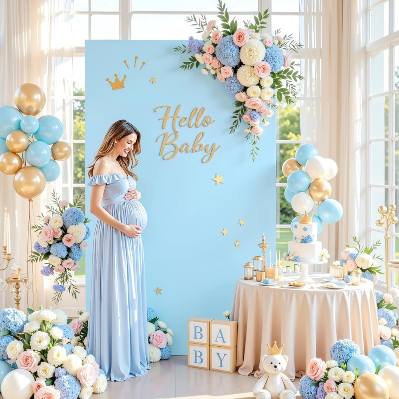 Square Arch Backdrop Cover  Baby Blue 
