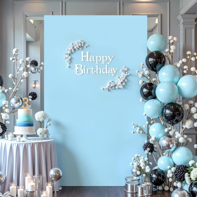 Square Arch Backdrop Cover  Baby Blue 