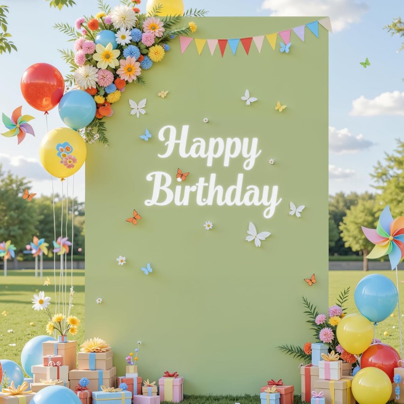 Square Arch Backdrop Cover  Sage Green  