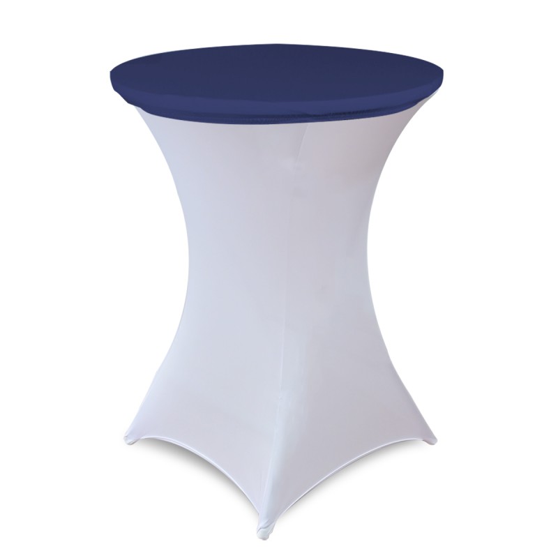 30 Inch Stretch Spandex Table Topper/Cap Navy Blue 
