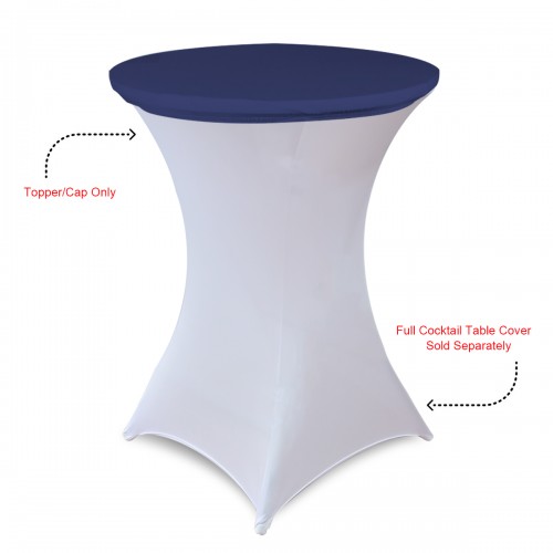 30 Inch Stretch Spandex Table Topper/Cap Navy Blue 
