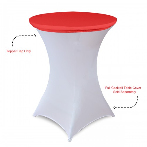 30 Inch Stretch Spandex Table Topper/Cap Red 