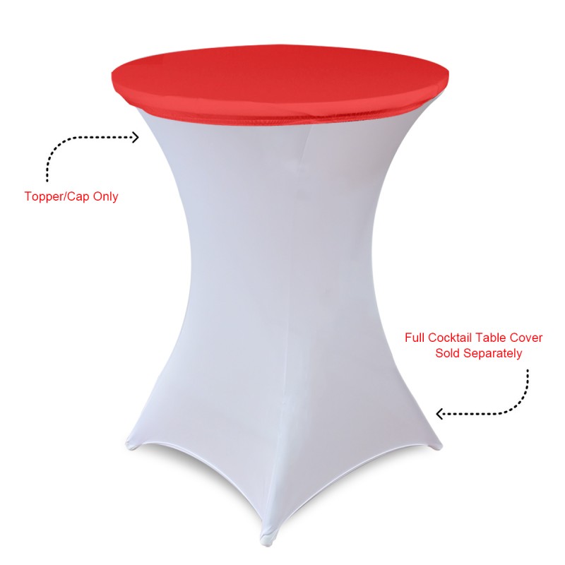 30 Inch Stretch Spandex Table Topper/Cap Red 