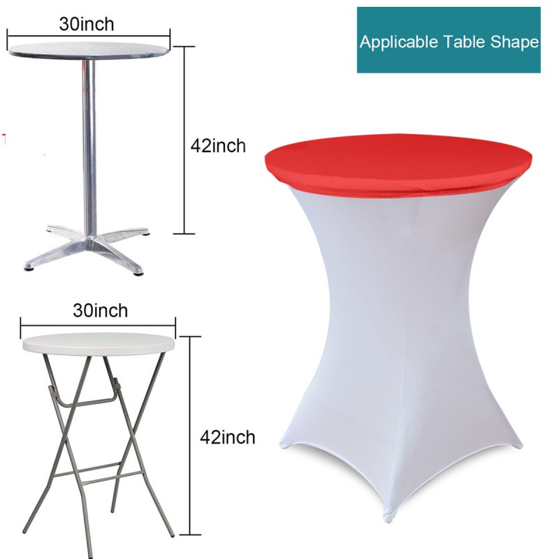 30 Inch Stretch Spandex Table Topper/Cap Red 