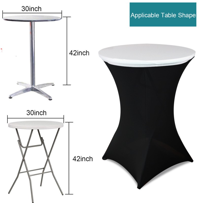 30 Inch Stretch Spandex Table Topper/Cap White 