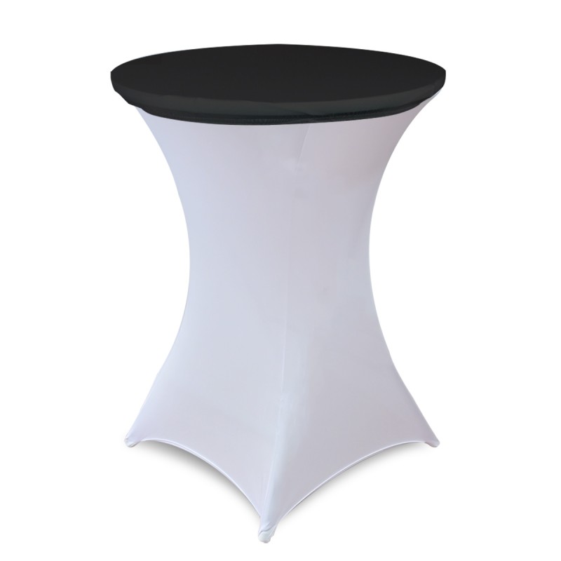 30 Inch Stretch Spandex Table Topper/Cap Black 