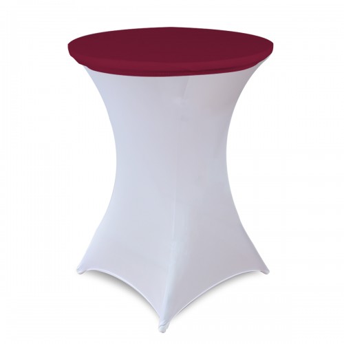 30 Inch Stretch Spandex Table Topper/Cap Burgundy