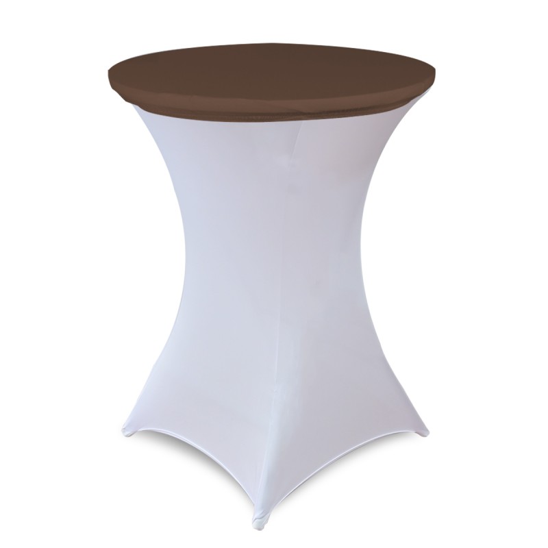 30 Inch Stretch Spandex Table Topper/Cap Chocolate 